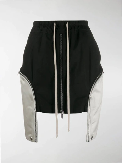 Shop Rick Owens Dropped Pocket Mini Skirt In Black