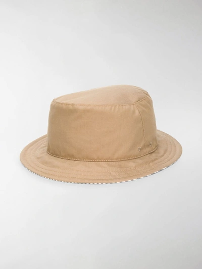 Shop Thom Browne Khaki Reversible Bucket Hat In Neutrals