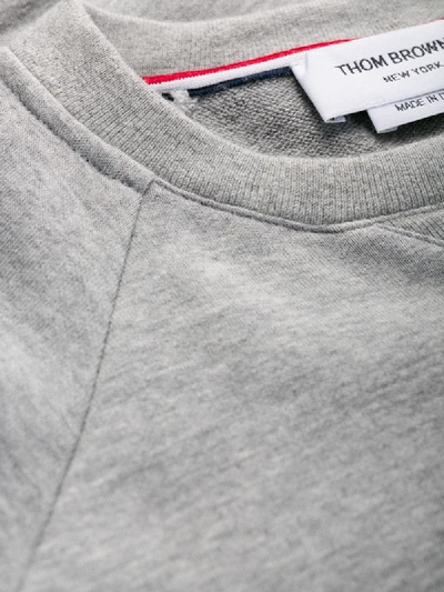 Shop Thom Browne Lightweight Drawstring Sweatshirt In Grey