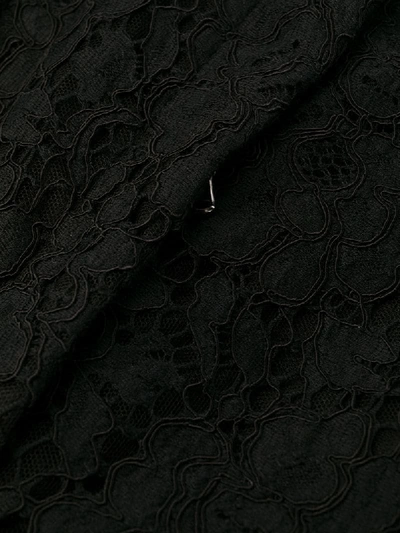 Shop Dolce & Gabbana Floral Lace Suit Trousers In Black