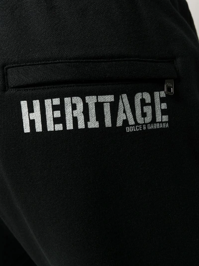 Shop Dolce & Gabbana Heritage Track Pants In Black