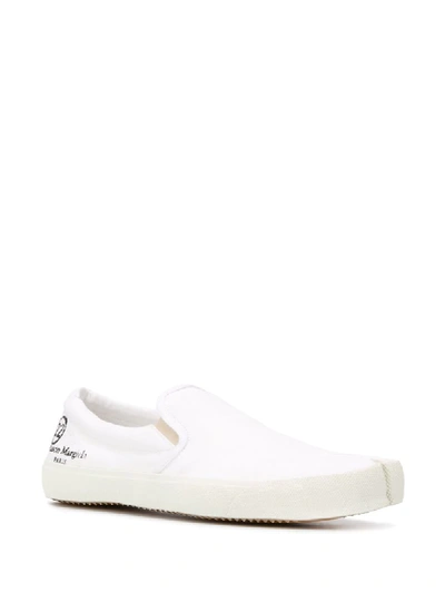 Shop Maison Margiela Tabi Slip-on Sneakers In White