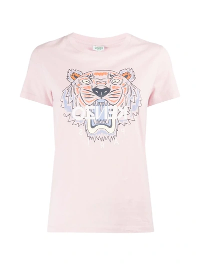 Shop Kenzo Tiger Logo T-shirt In Pink