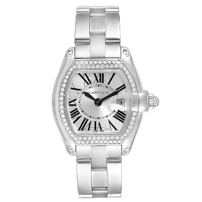Shop Cartier Roadster 18k White Gold Diamond Ladies Watch We5002x2 In Not Applicable