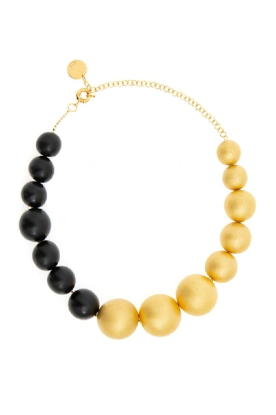 Shop Vanda Jacintho Woodball Necklace In Not Applicable