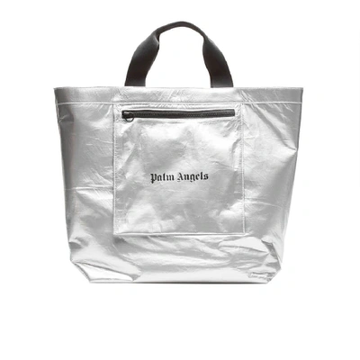 Shop Palm Angels Shopper Bag In White