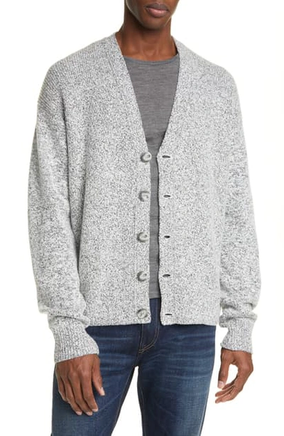 Shop John Elliott Bavel Oversize Cardigan Sweater In White Multi