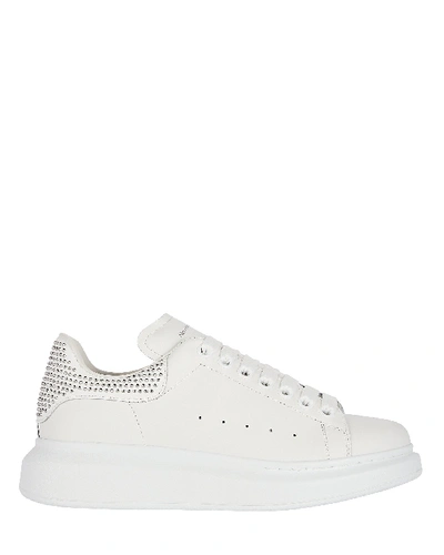 Shop Alexander Mcqueen Oversized Leather Studded Sneakers In White