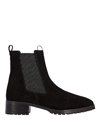 Shop Aeyde Karlo Suede Chelsea Boot In Black