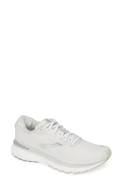Shop Brooks Adrenaline Gts 20 Running Shoe In White/ Grey/ Silver