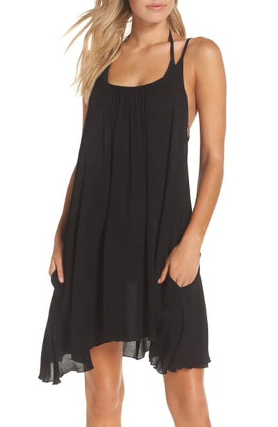 Shop Elan Cover-up Slipdress In Black