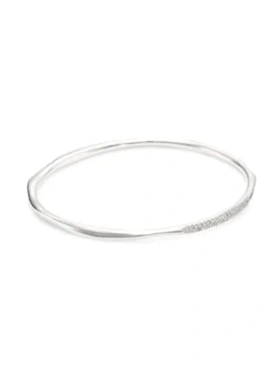 Shop Ippolita Stardust Sterling Silver & Diamond Pavé Bangle Bracelet