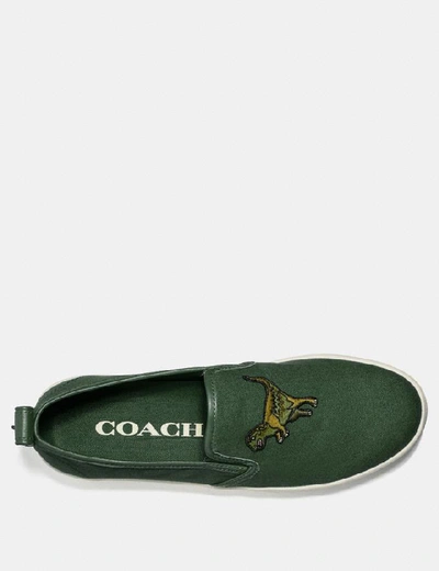 Shop Coach C115 Slip On In Rexy Green