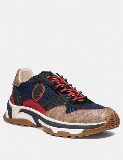 Shop Coach C143 Runner With  Patch In Color<lsn_delimiter>blue/multi