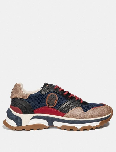 Shop Coach C143 Runner With  Patch In Color<lsn_delimiter>blue/multi