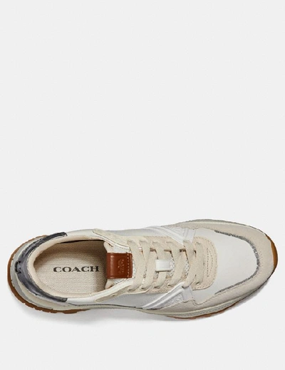 Shop Coach C143 Runner With Glitter - Women's In White/chalk