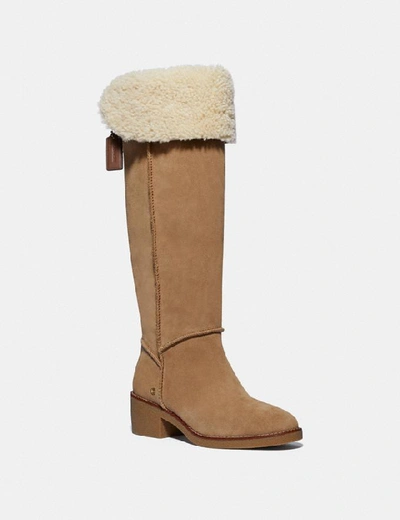 Shop Coach Janelle Boot In Peanut/natural