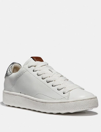 Shop Coach C101 Low Top Sneaker - Women's In White/silver