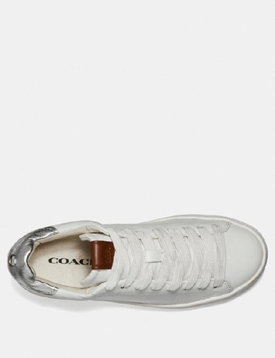 Shop Coach C101 Low Top Sneaker - Women's In White/silver