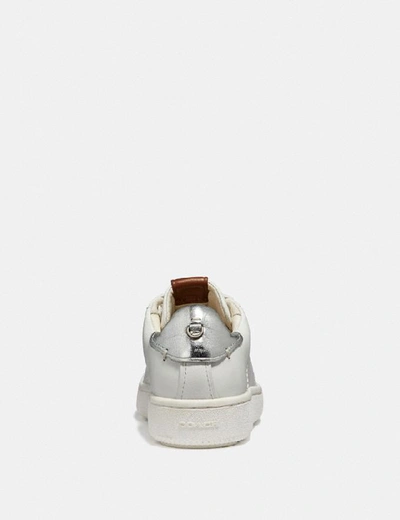 Shop Coach C101 Low Top Sneaker - Women's In White/silver