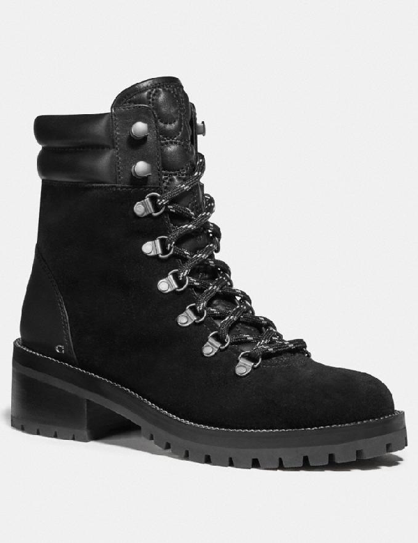 black hiker boots women's