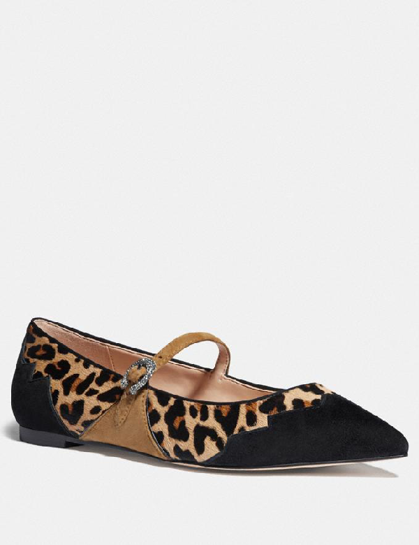 leopard mary jane flats