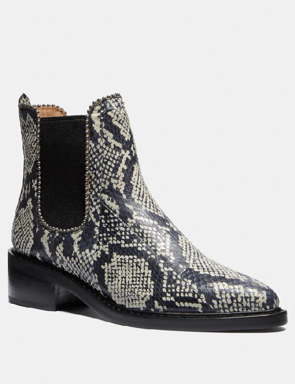 coach snakeskin boots