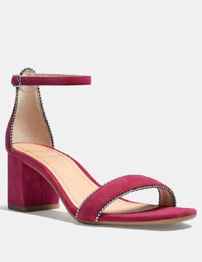 Shop Coach Maddie Sandal - Women's In Bright Cherry