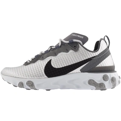 Shop Nike React Element 55 Trainers Silver