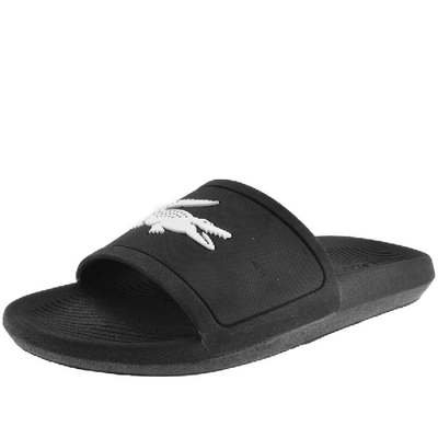 Shop Lacoste Croco Sliders Black