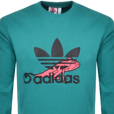 Adidas Originals Chameleon Logo Sweatshirt Green | ModeSens