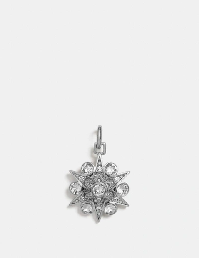 Shop Coach Pave Snowflake Charm - Women's In Clear/silver