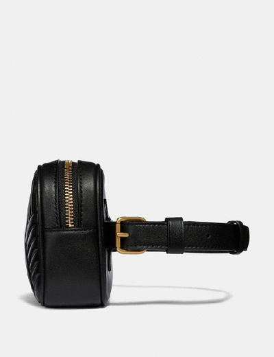 Shop Coach Belt Bag With Deco Quilting - Women's In Black/brass