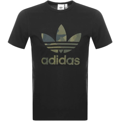 Adidas Originals T-shirt With Camo Trefoil Black | ModeSens