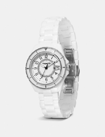 Shop Coach Preston Sport Watch, 32mm - Women's In White