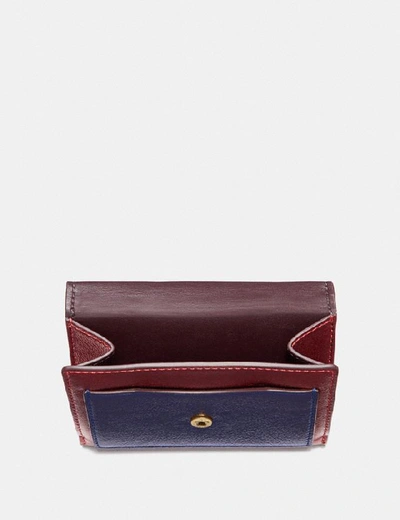 Shop Coach Tabby Small Wallet In Colorblock In Brass/multi