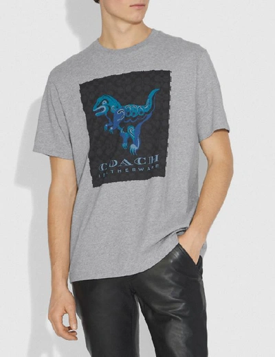 Shop Coach Rexy By Zhu Jingyi T-shirt - Men's In Heather Grey