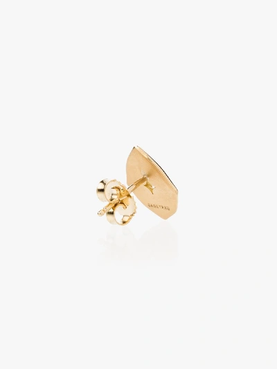 Shop Jade Trau 18k Yellow Gold Diamond Stud Earrings In Metallic