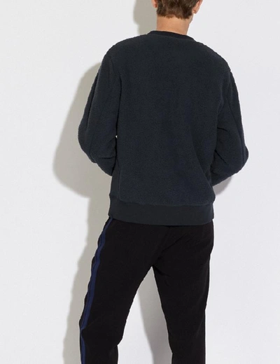 Shop Coach Horse And Carriage Fleece Sweatshirt In Color<lsn_delimiter>deep Navy