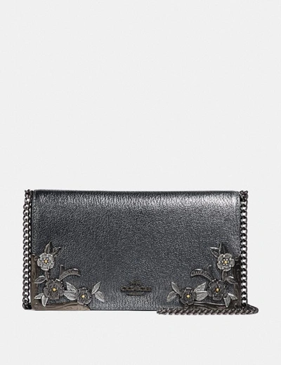 Callie foldover chain clutch with metal tea rose sales