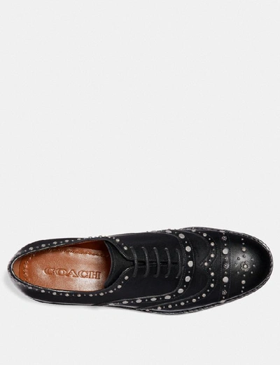 Shop Coach Tegan Oxford With Studs - Women's In Black