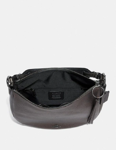 Shop Coach Sutton Hobo In Gunmetal/metallic Graphite