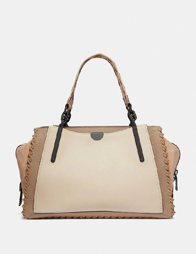 Shop Coach Dreamer 36 In Colorblock With Whipstitch In Ivory Multi/pewter