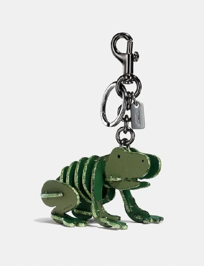 Shop Coach Small Froggy Puzzle Bag Charm - Women's In Utility/black