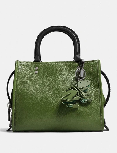 Shop Coach Small Froggy Puzzle Bag Charm - Women's In Utility/black