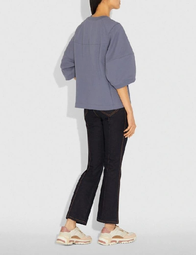 Shop Coach Rexy By Zhu Jingyi Short Sleeve Sweatshirt - Women's In Periwinkle