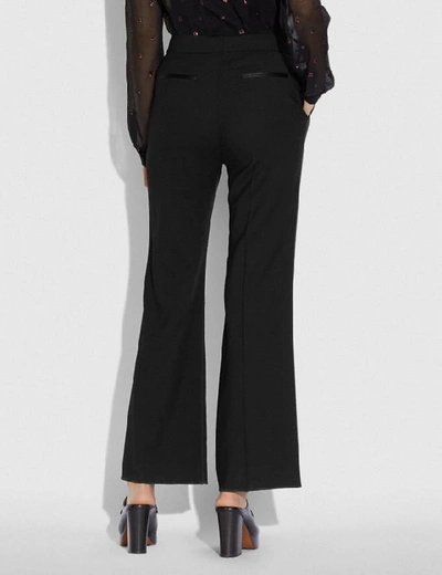 Shop Coach Tuxedo Flare Trousers In Black