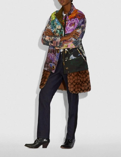 Coach Patchwork Parka With Kaffe Fassett Print And Removable Signature Shearling Liner In Multi Size 04 In Neutral ModeSens