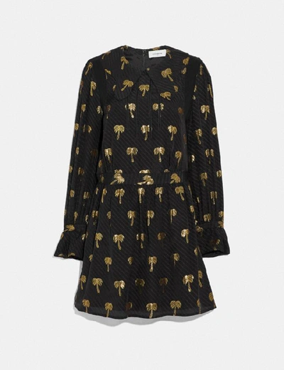 Shop Coach Page Boy Dress - Women's In Black/gold