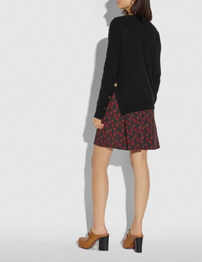 Shop Coach Horse And Carriage Print Sweater Dress In Black